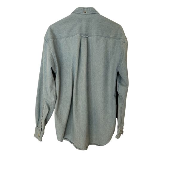 INC Vintage 80s Blue Denim Long Sleeve Button Down Classiccore Retro Shirt - Picture 2 of 8